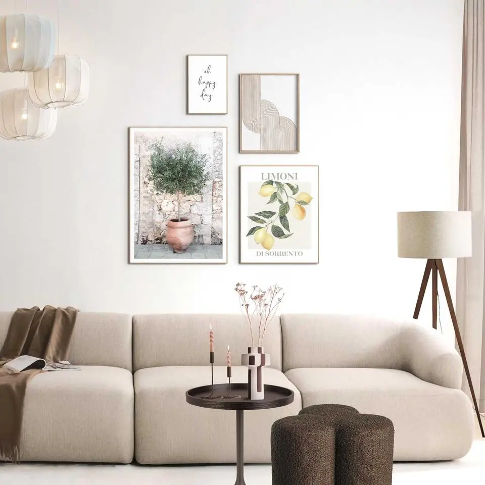 Set poster met lijst - Italiaanse sfeer