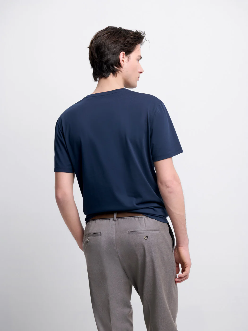 T-shirt col V en coton Supima®