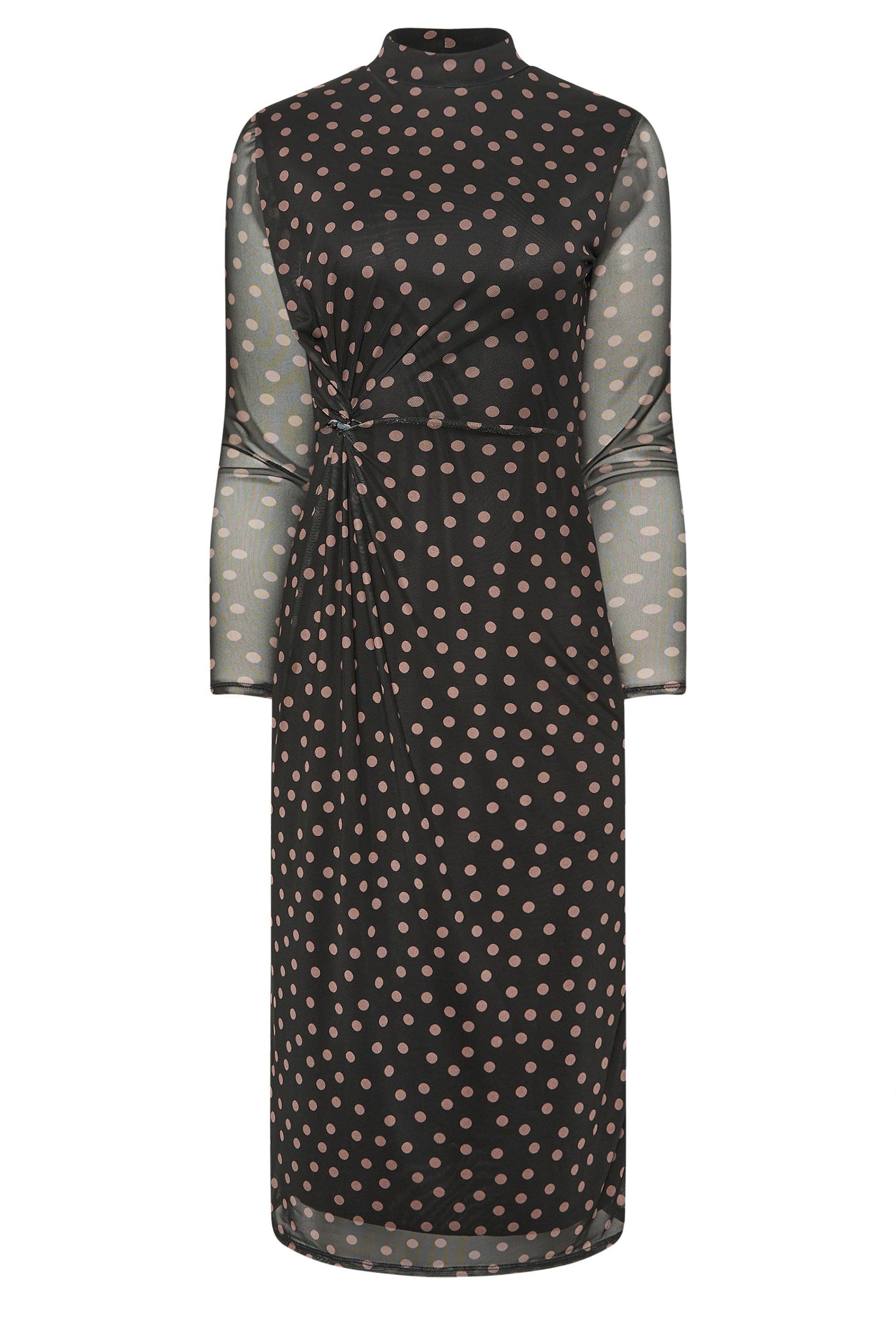 M&Co Petite Spot Print Mesh Dress