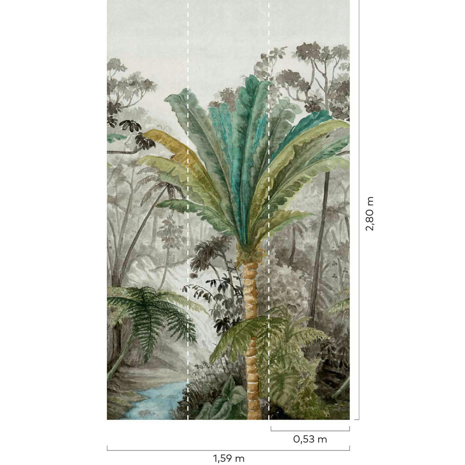 - Papier peint L'île au palmier 159x280 cmcm