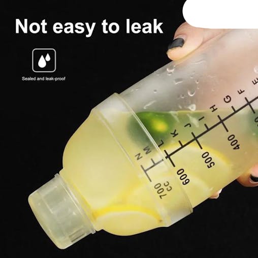 NNEOBA Transparent Cocktail Shaker for Bartender Bar Tools