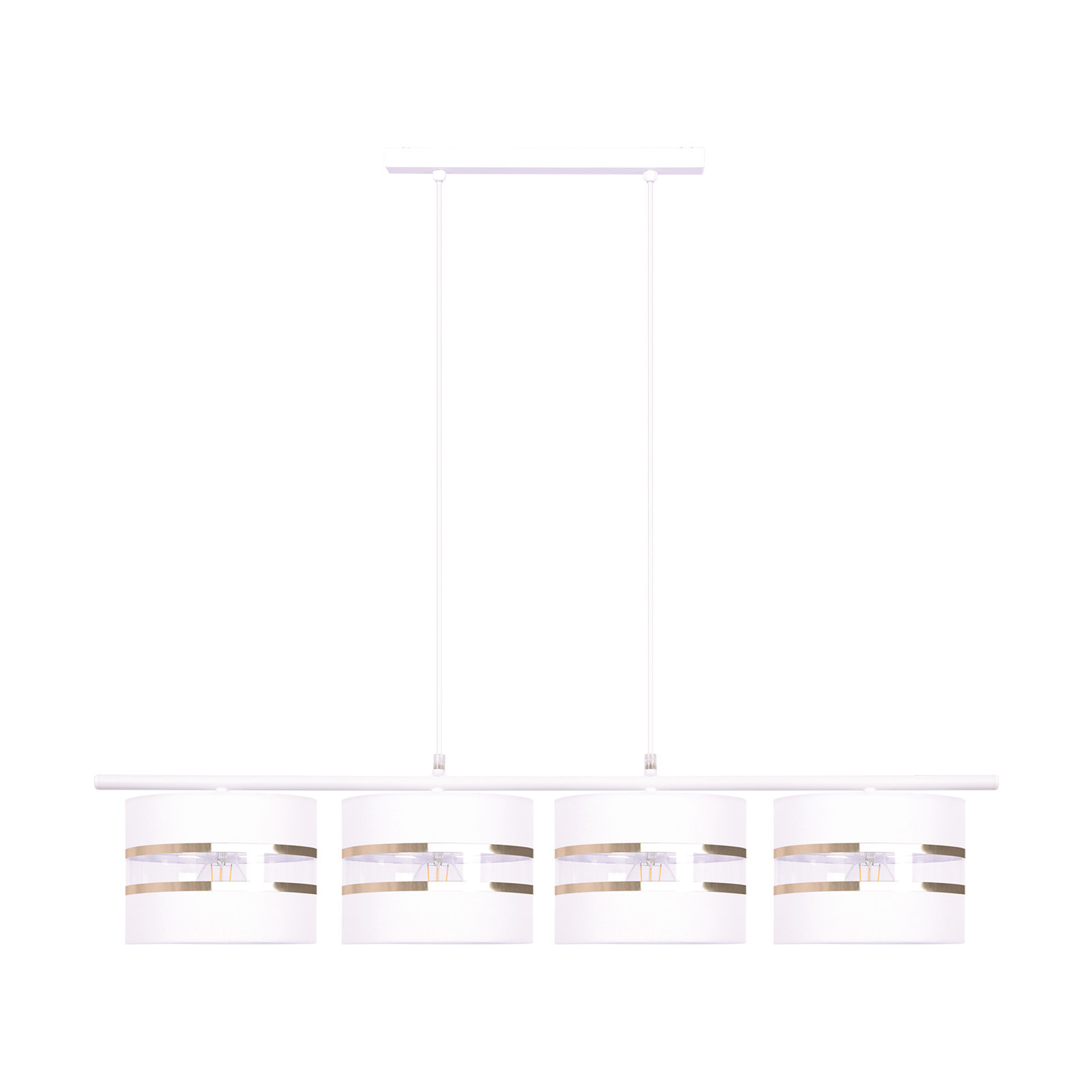 Lampa wisząca biało-złota-przezroczysta CEZAR 4xE27x40W Kaja
