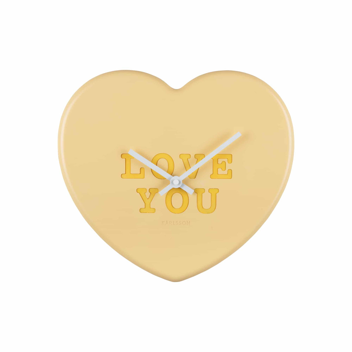 Karlsson wandklok Heart Candy - geel - 30x6.2x27cm