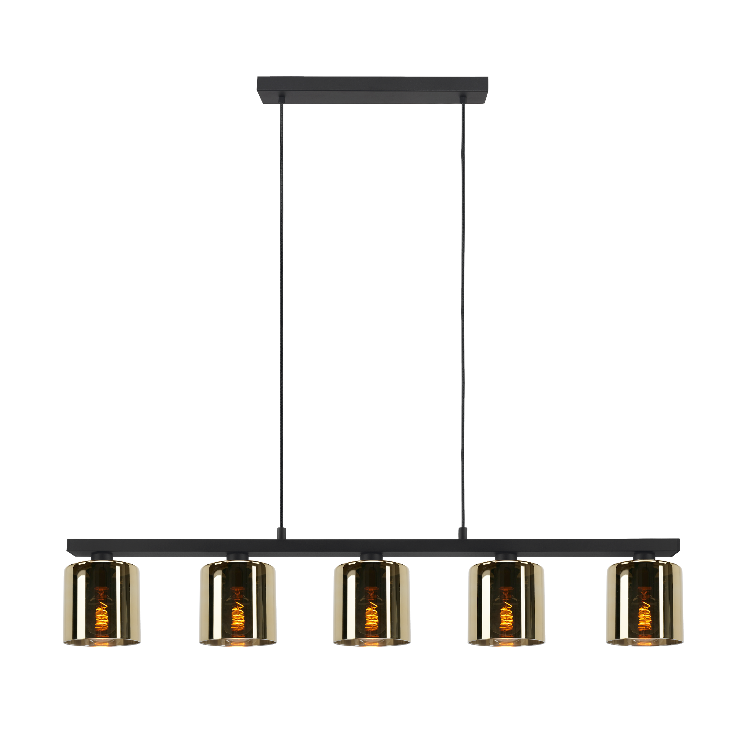 EGLO hanglamp Cadley - e27 - 121 cm - goudkleurig glas