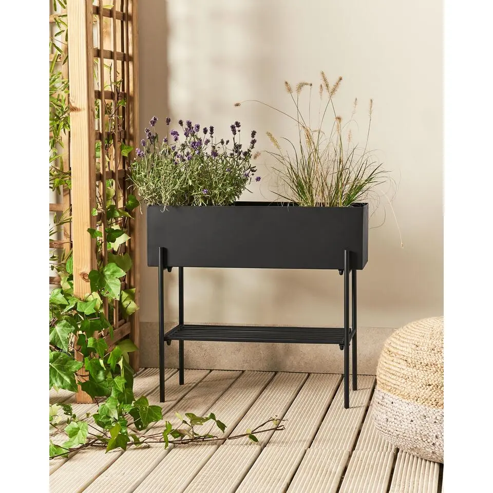 VINCA - Verhoogde plantenbak - Zwart - Metaal