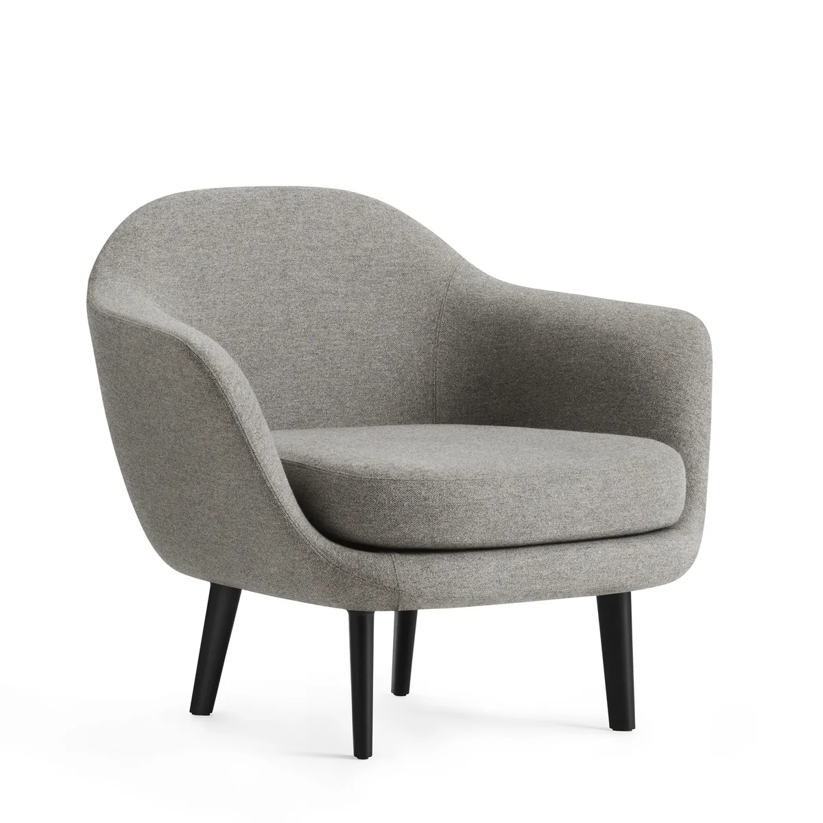 Normann Copenhagen - Sum Sessel, schwarzes Aluminium / Polsterung Hallingdal 65 368/ Beinfarbe schwarz