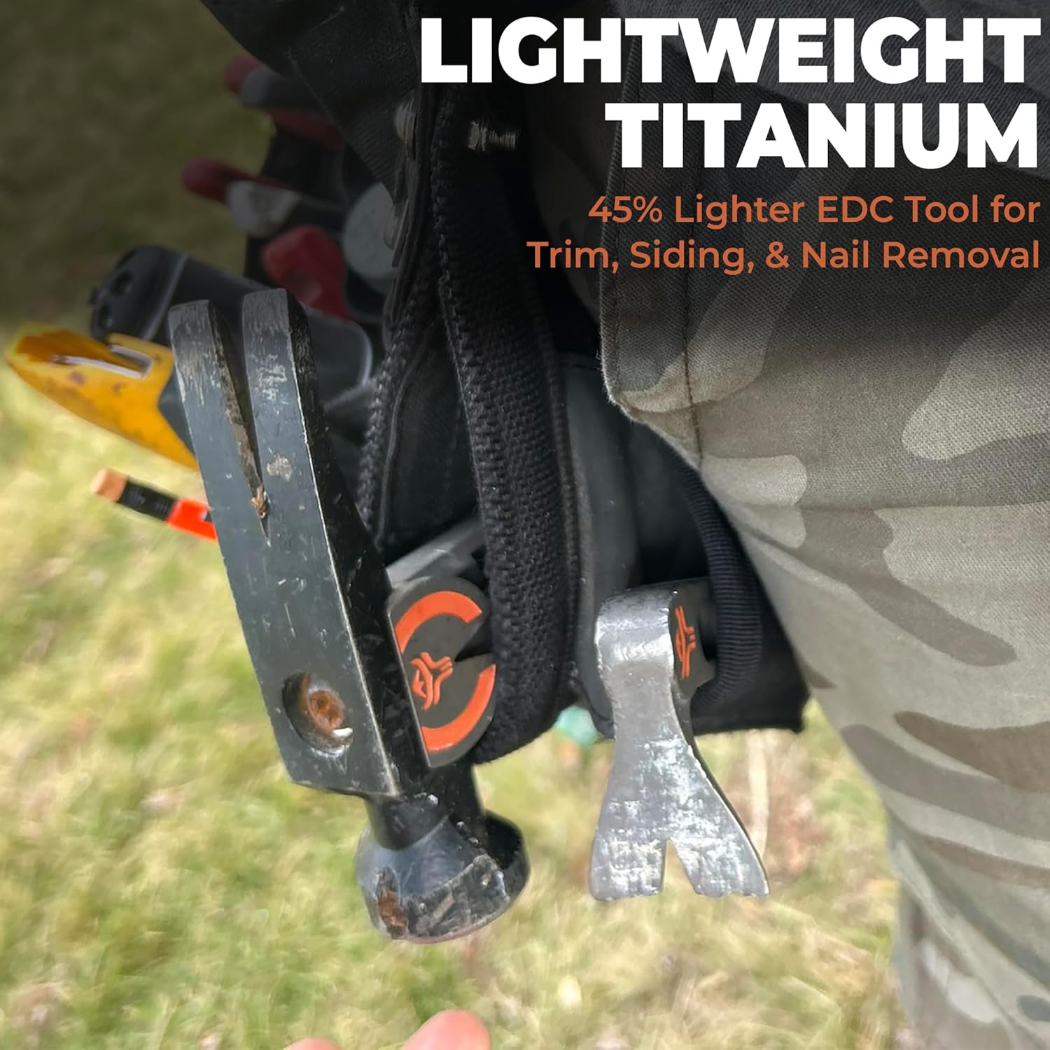 Wrango Tools - 9.5 Titanium Molding Bar - Trim and Siding Removal - Double-Wide Ends - 45% Lighter Than Steel - Side Nail Puller - Professional Grade & Lifetime Warranty - 5% Donated To Help Farmers