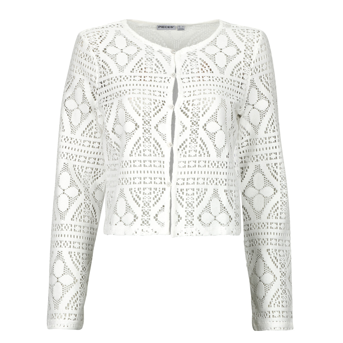 Pieces - PCBONNIE LS CARDIGAN - White