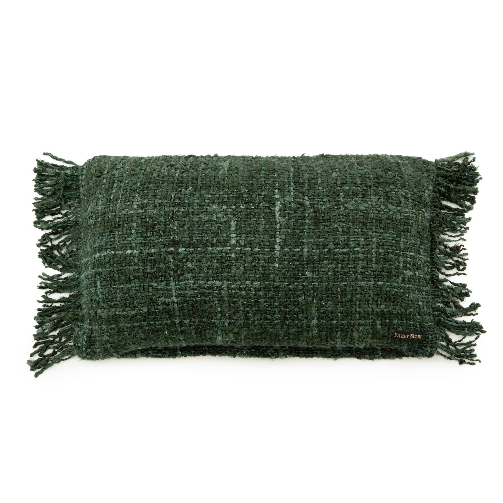 OH MY GEE - Coussin en coton vert 30x50