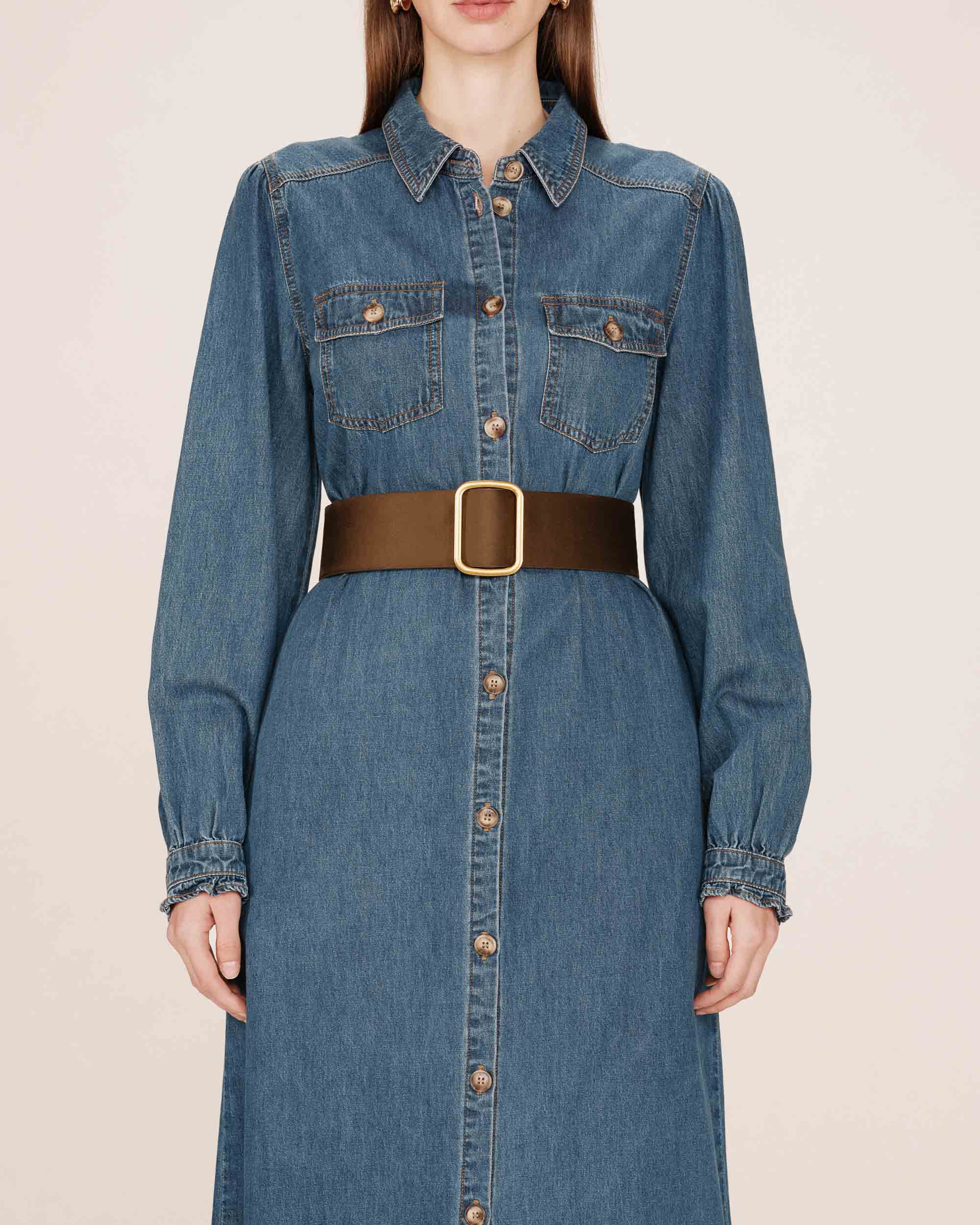 Ceinture en suedine vert foret Nelsie