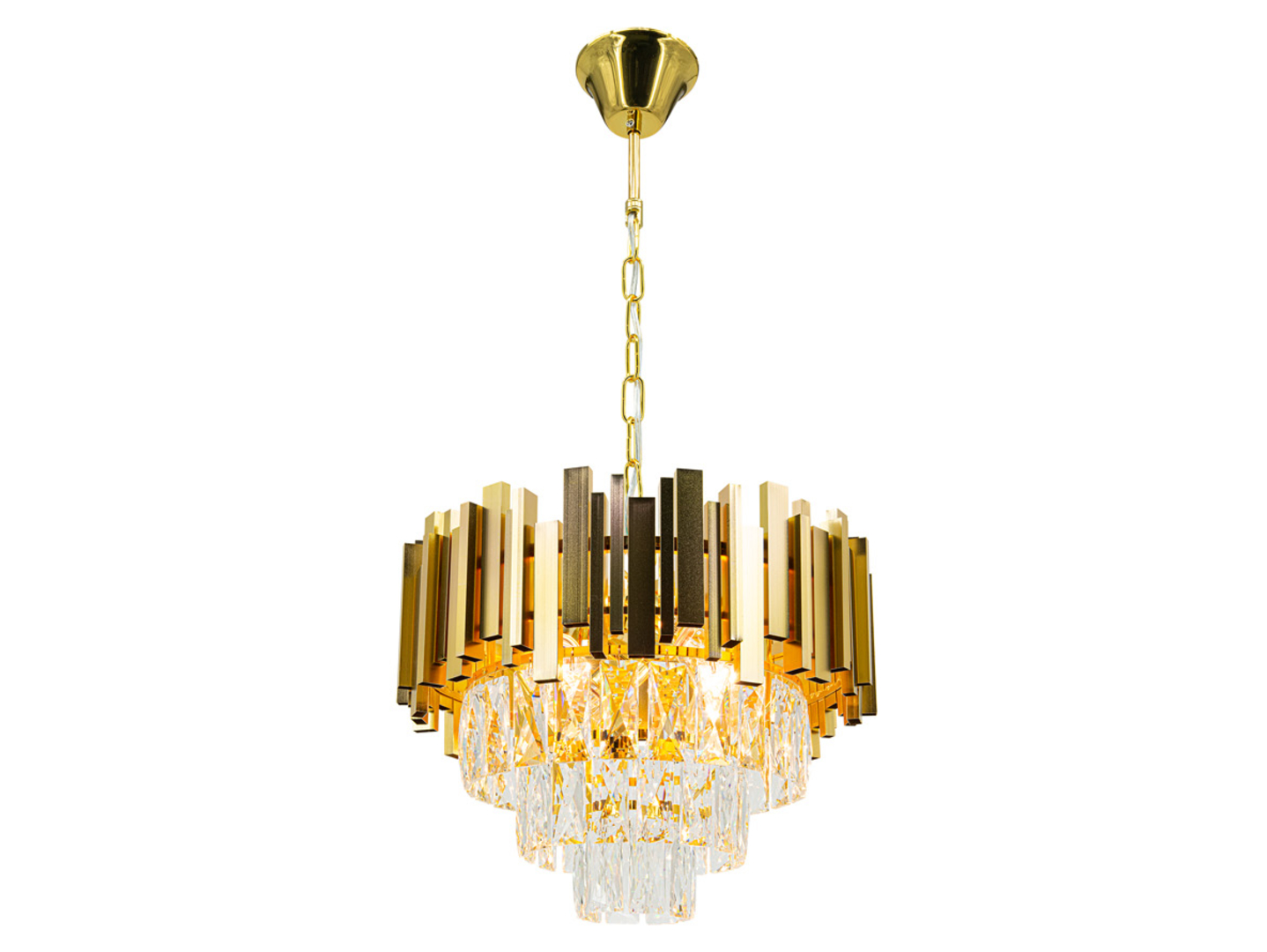 Lampa wisząca Valetta 4-punktowa metalowa złota