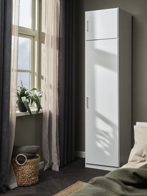 Garderobeskab FANDRUP 50x176 1 låge hvid