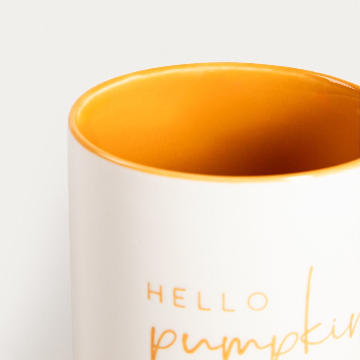 Kubek LUKON z pomarańczowym uchem hello pumpkin 0,3 l
