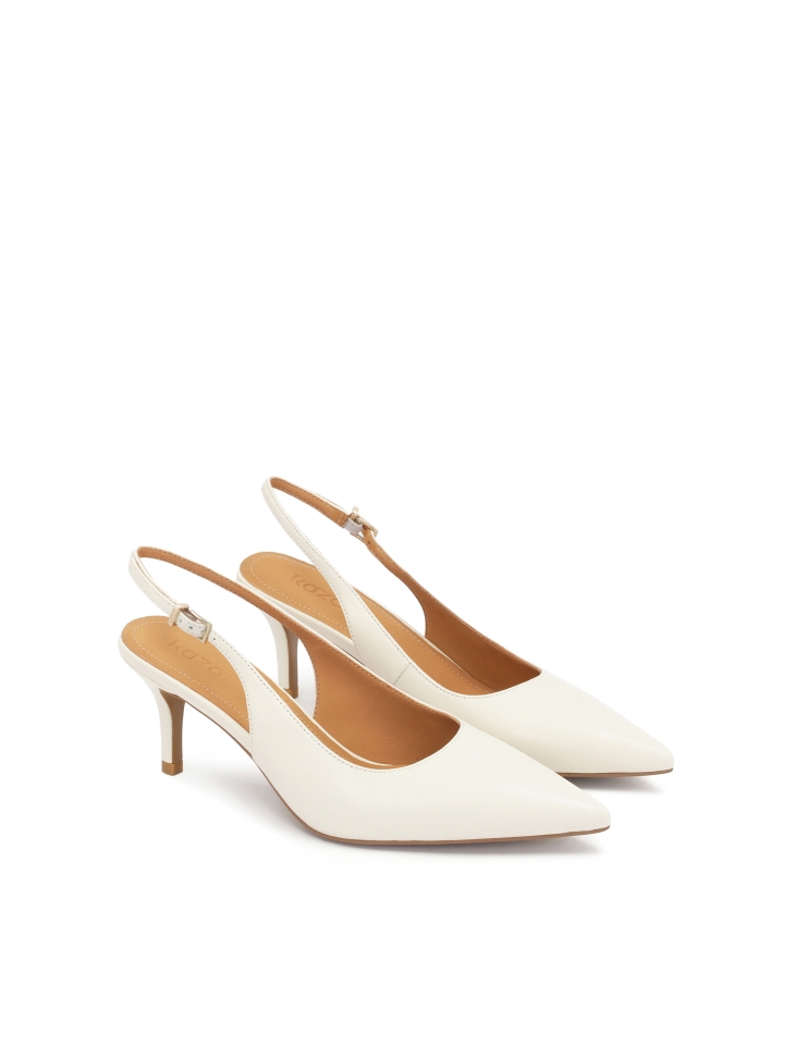 White pumps with open heel from Wedding Collection