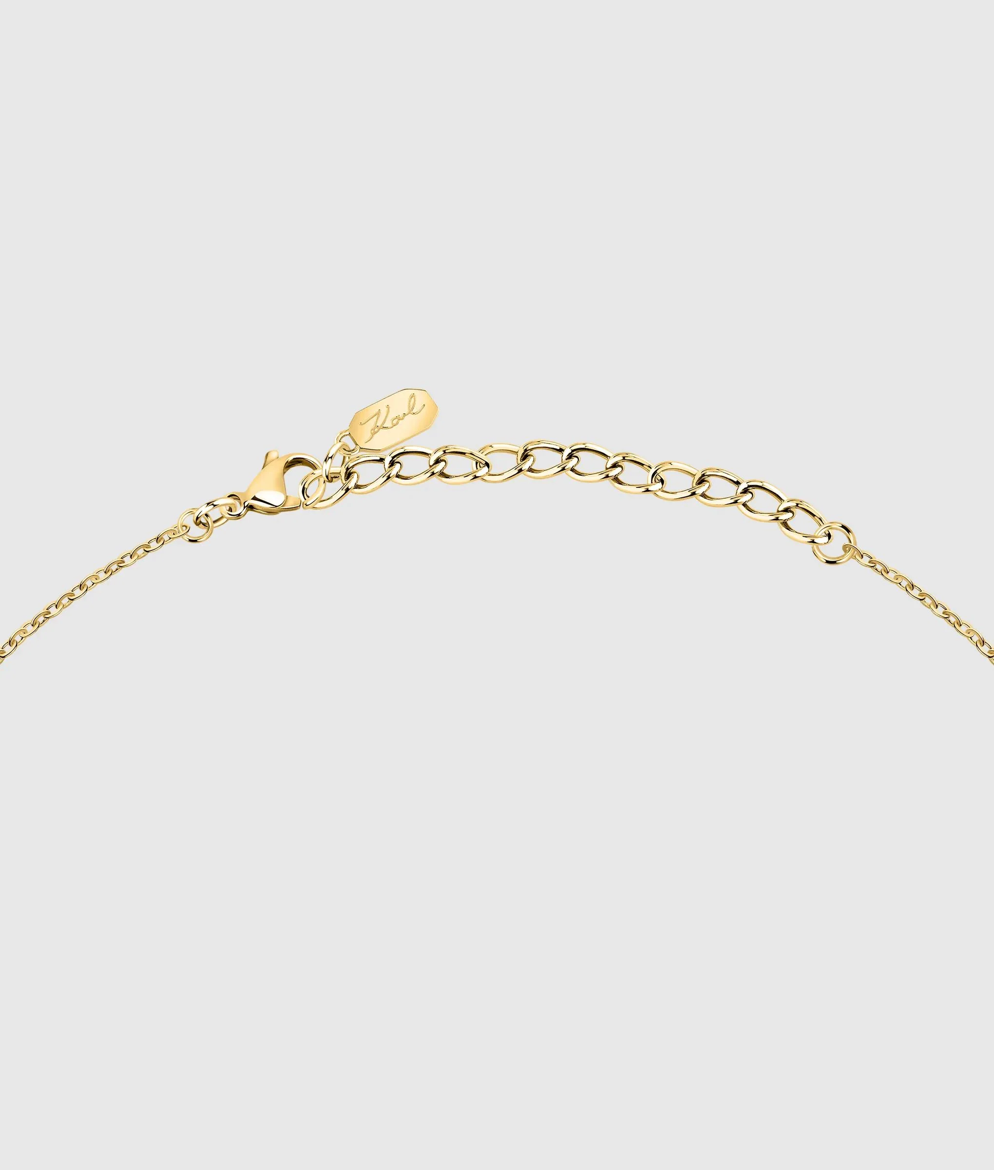 Collier à breloque en forme logo circulaire doré