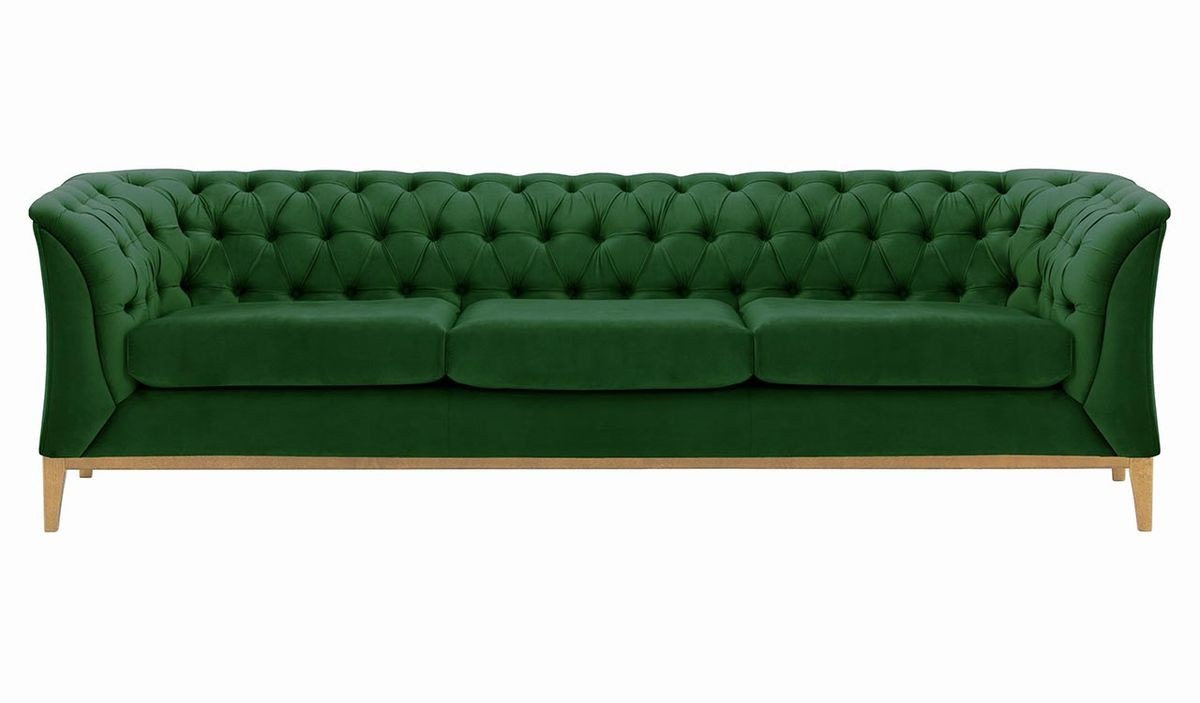 Sofa trzyosobowa Chesterfield Modern Wood-Velluto 10