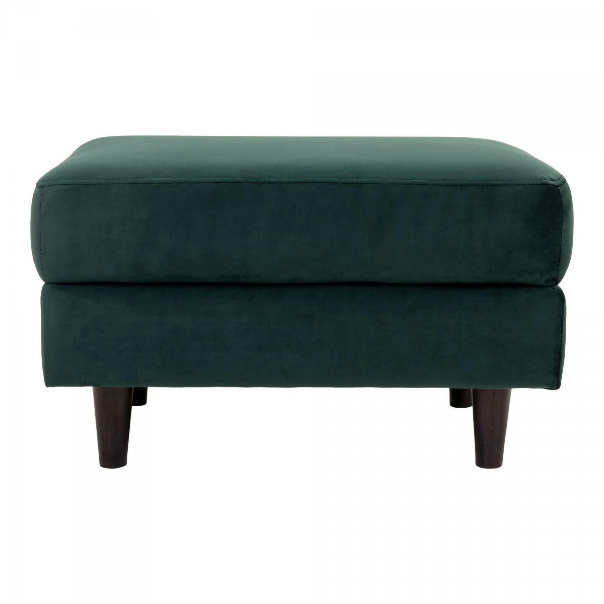 DEGAY - Repose-pieds contemporain en velours vert foncé