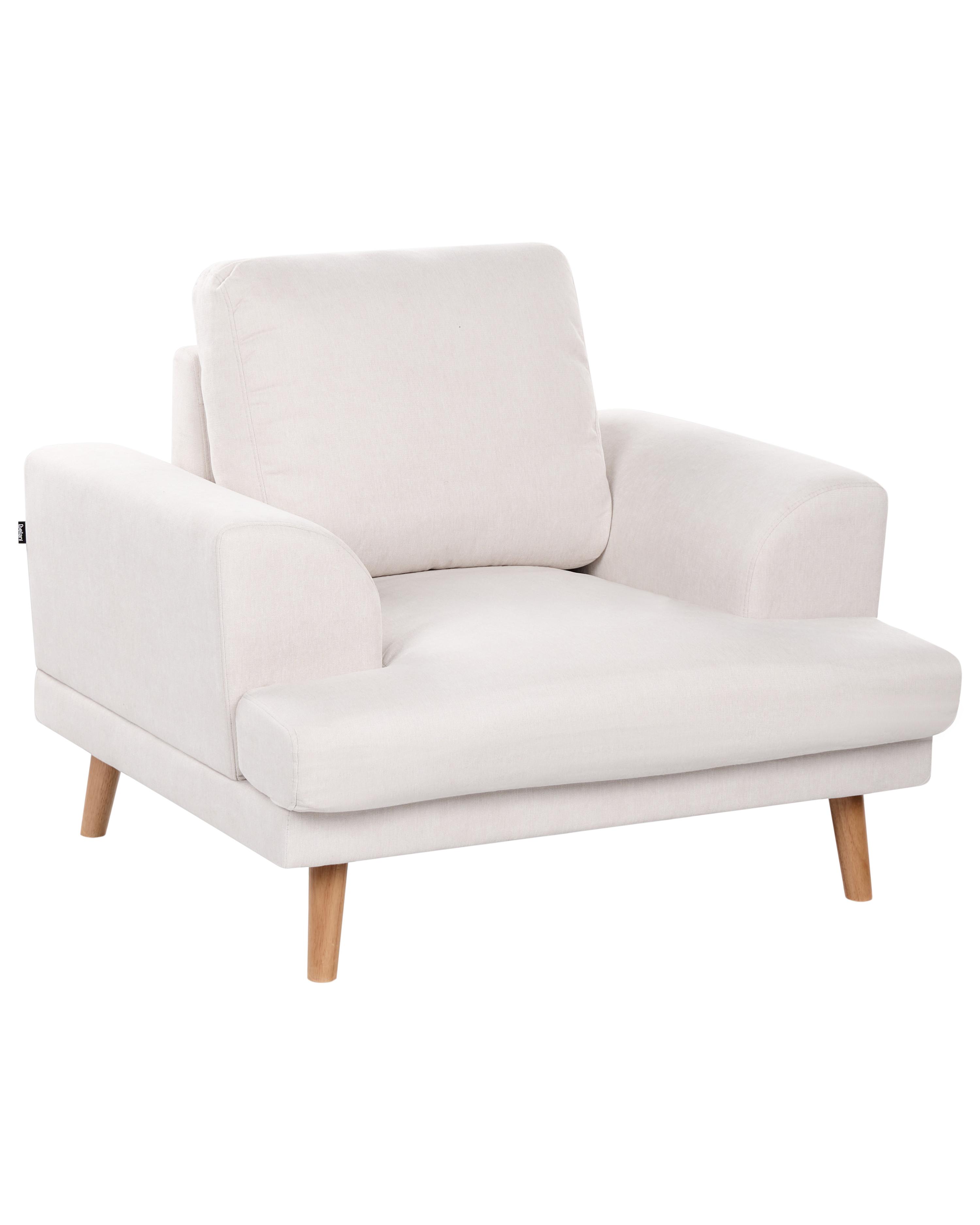 Living Room Set 4 Seater KILDAL Fabric Light Beige