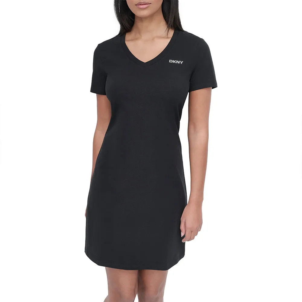 DKNY Mini Stud Logo short sleeve dress