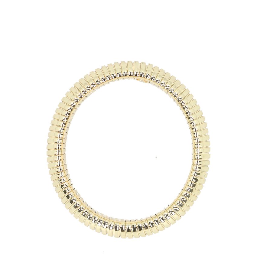 Manfield Gouden ribbel statement armband