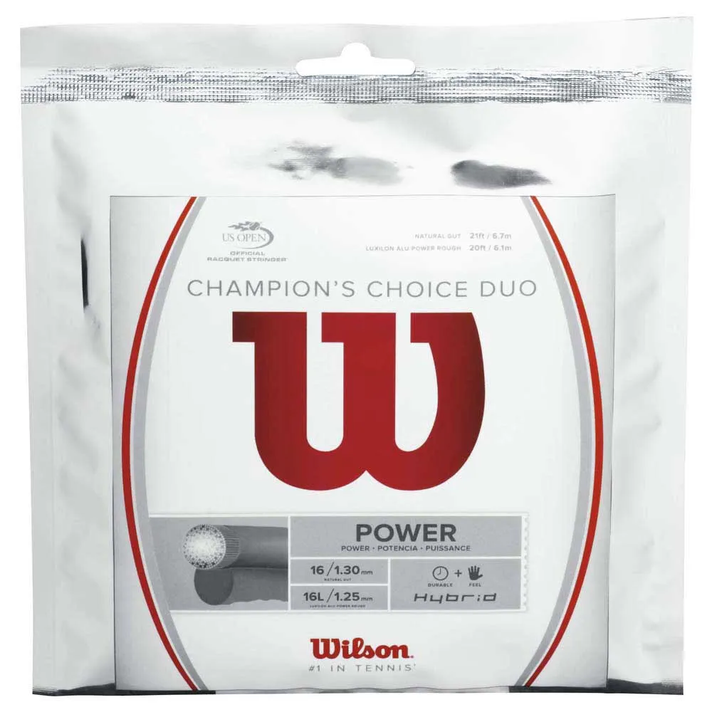 Wilson Champions Choice Duo Hybrid 12.2 m tennis single string