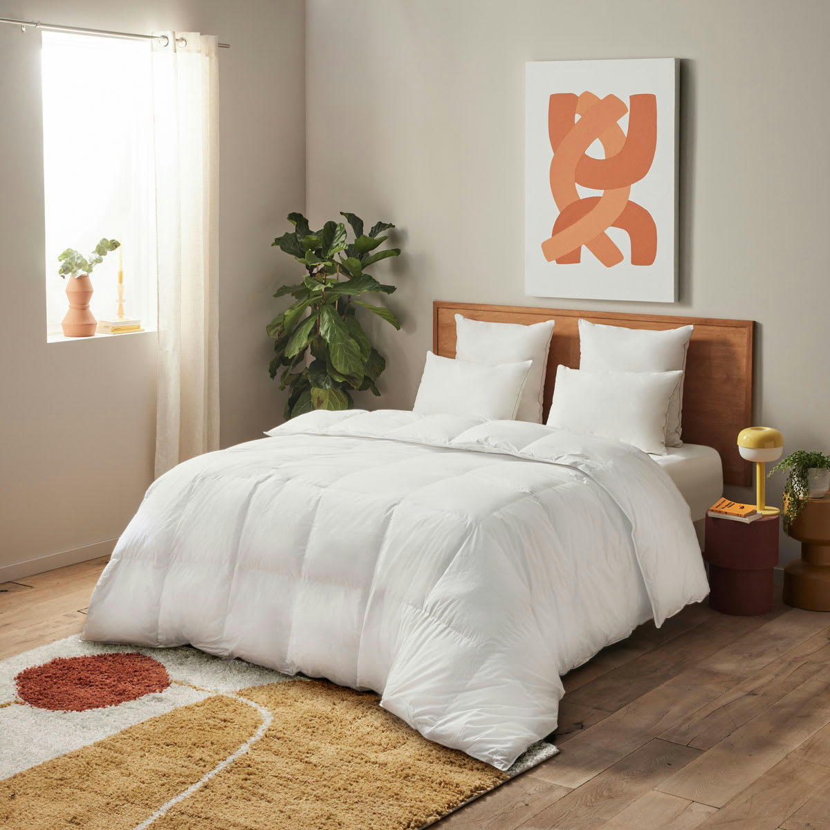 - Couette Natur' Protect - 70% Duvet - Chaude 200x200 cm - DUNLOPILLO
