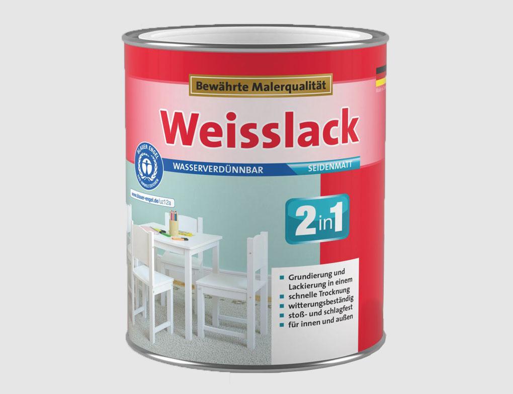 Weißlack 2in1 Seidenmatt