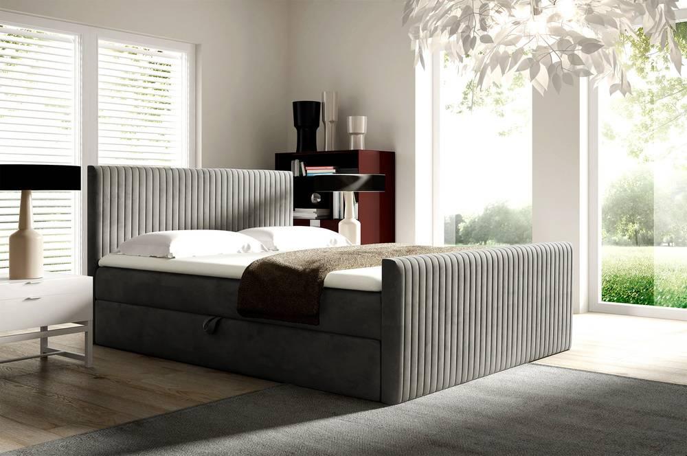 Boxspring Pinehill velvet 180 x 200 cm met opbergruimte
