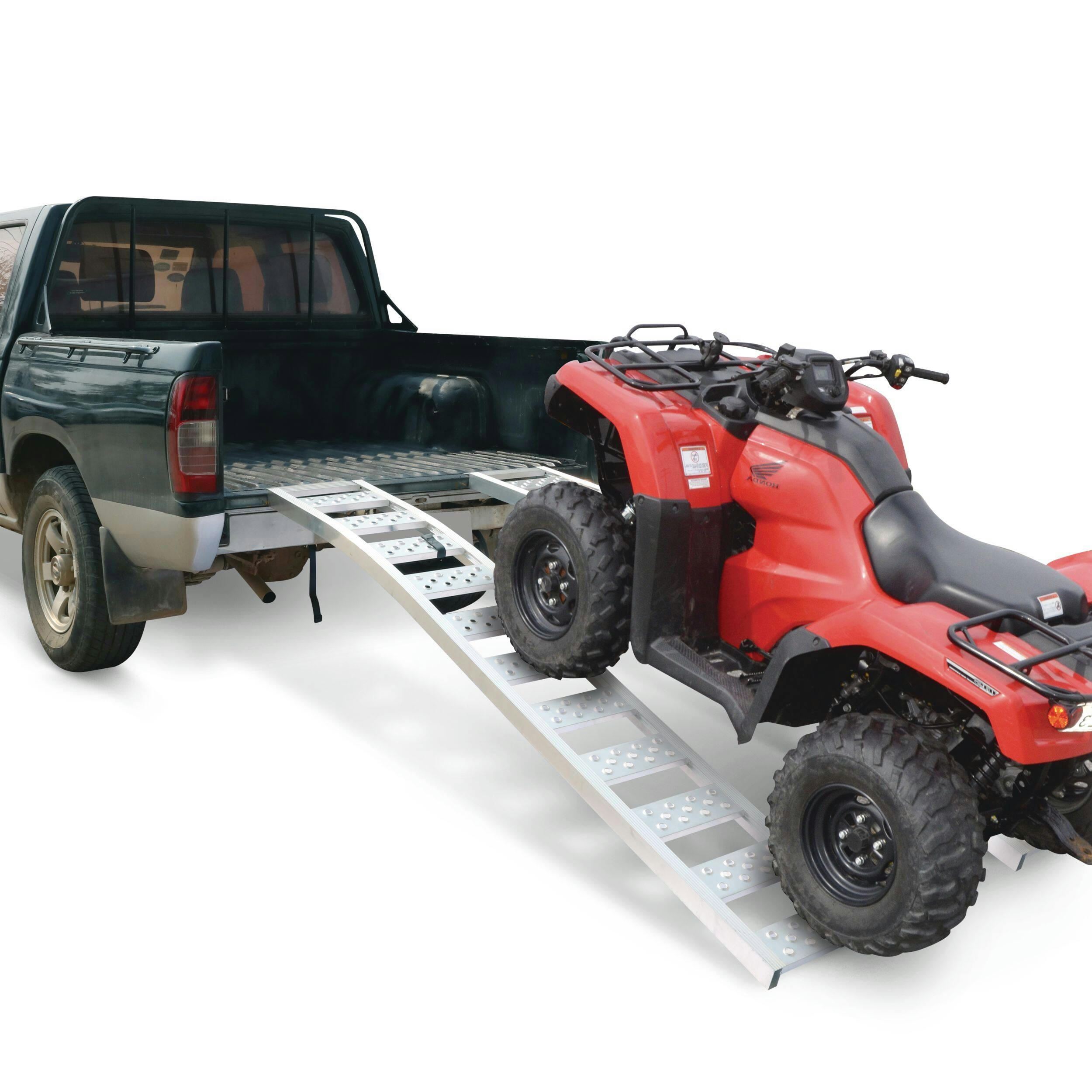 CargoMaster Aluminum Arched Loading Ramps Pair w/ Adjustable Straps, 90 x 12-in, 2-pc