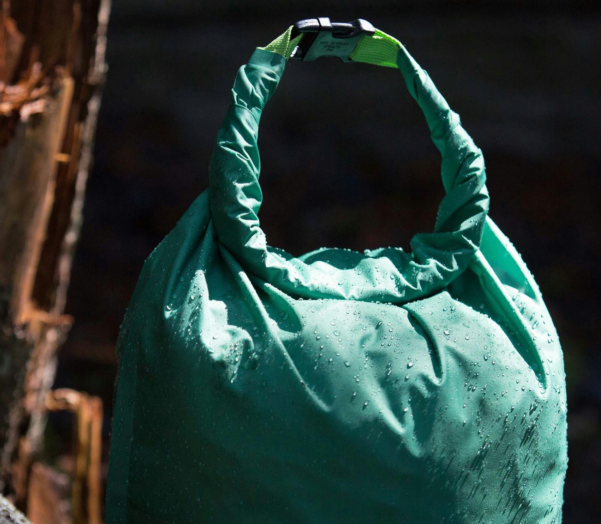 Woods Lightweight Waterproof Dry Bag w/ Valve For Camping, Hiking & Water Sports, 20-L, Green