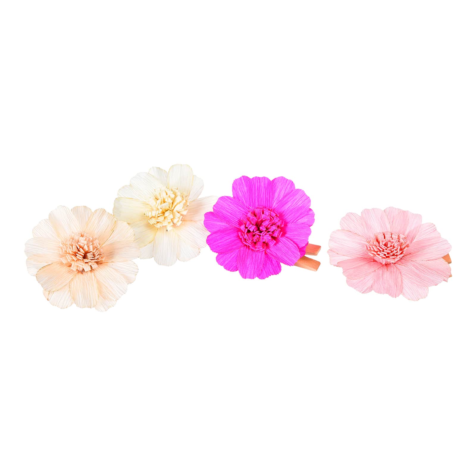 Deko-Clip-Set Blumen Bunt, 4 Stück