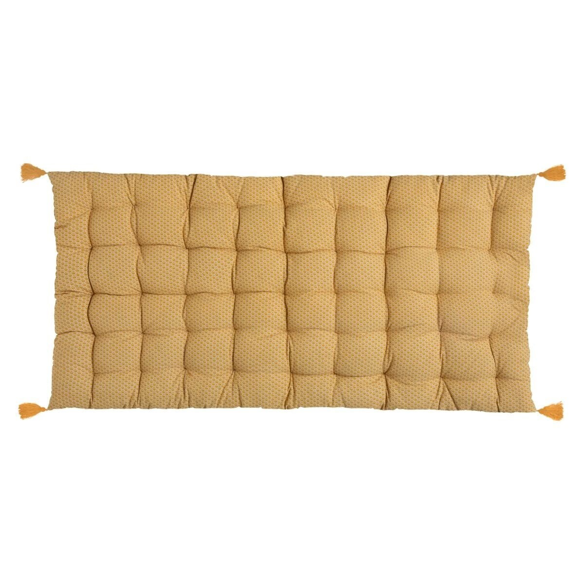 PODUSZKA PODŁOGOWA Otto 60x120cm ŻÓŁTA styl boho z frędzlami