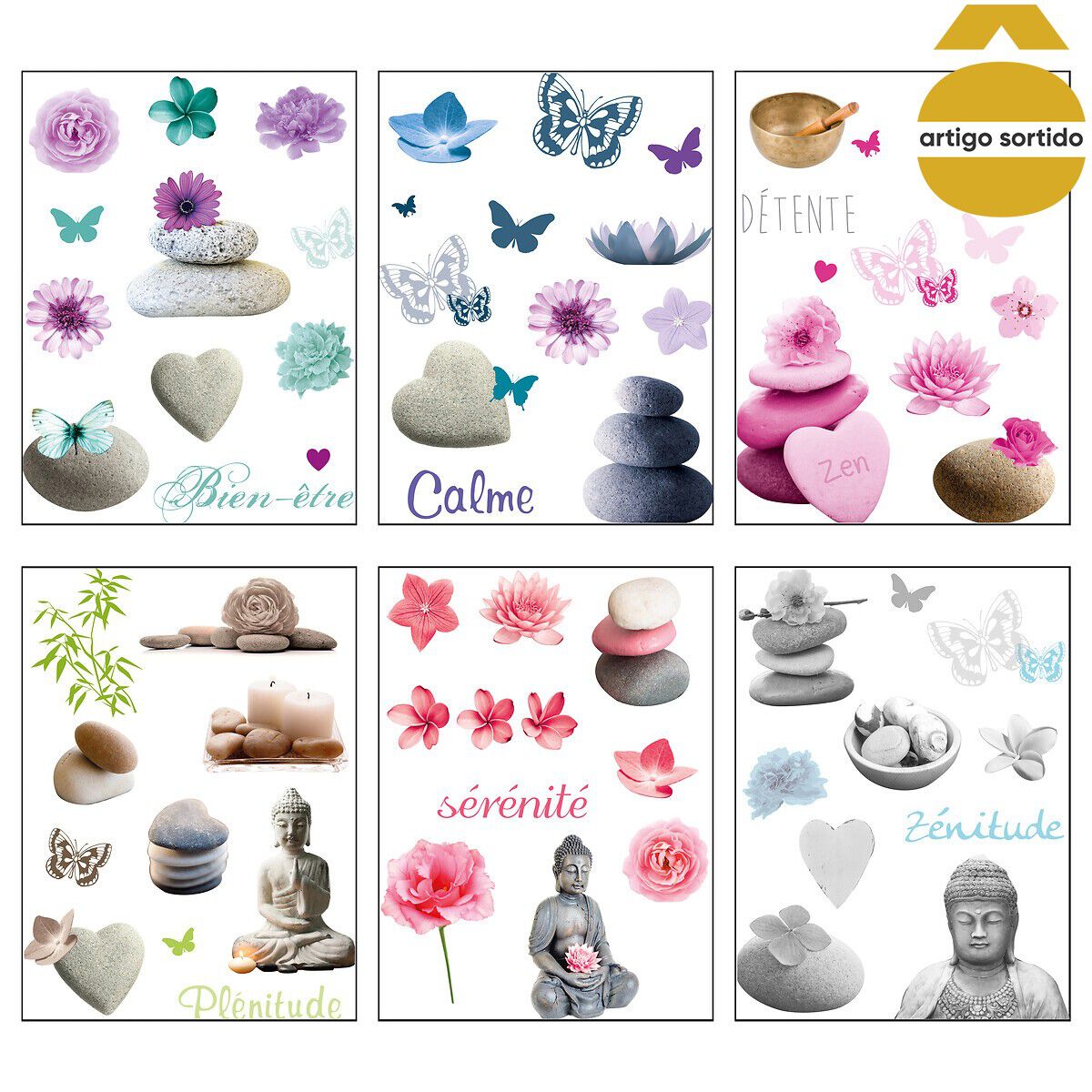 Sticker zen romance 40x30cm