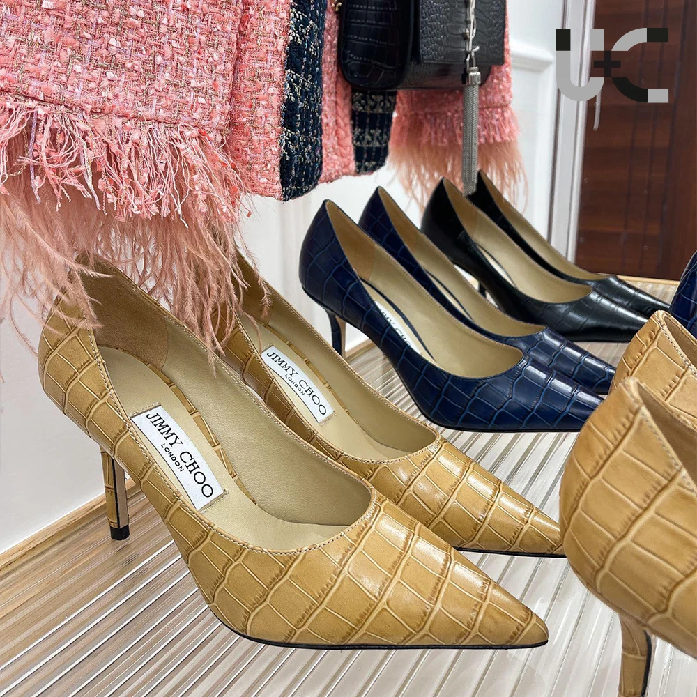 Jimmy Choo Classic Stone Print Heels