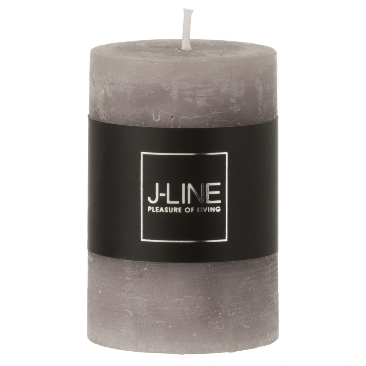 J-Line cilinderkaars - donkergrijs - 18U - small - 6 stuks