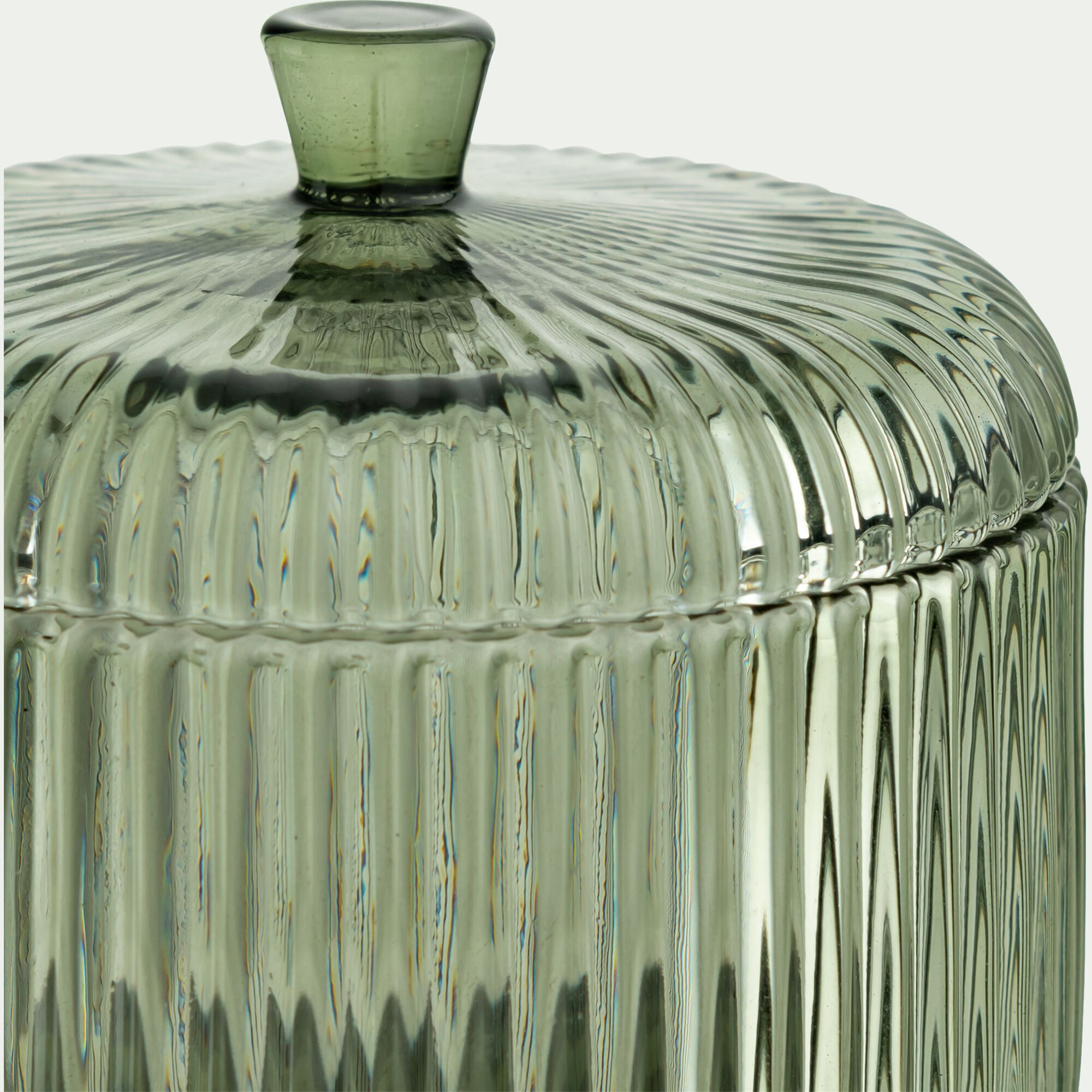 CEFALU - Boite déco en verre D10cm - vert