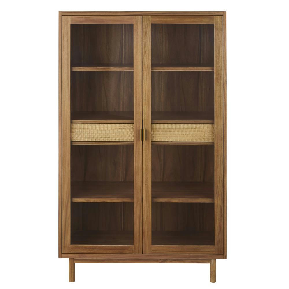 Tarifa - Vitrine 2 portes 2 tiroirs en fibre végétale