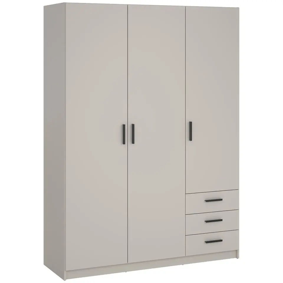 Kledingkast Sprint 3-deurs - greige - 200x147x50 cm