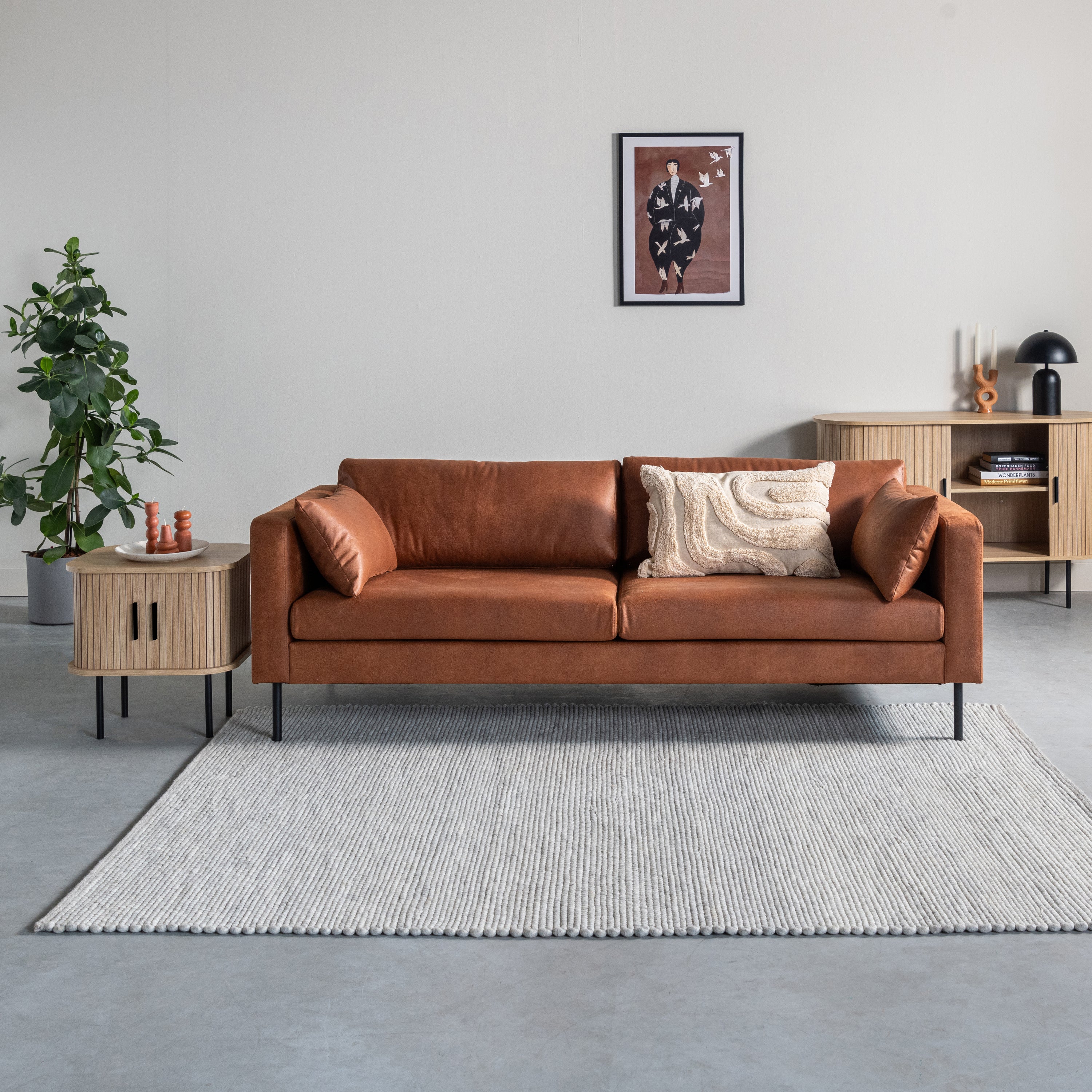 by fonQ Dots Wollen Vloerkleed 160 x 230 cm - Lichtgrijs