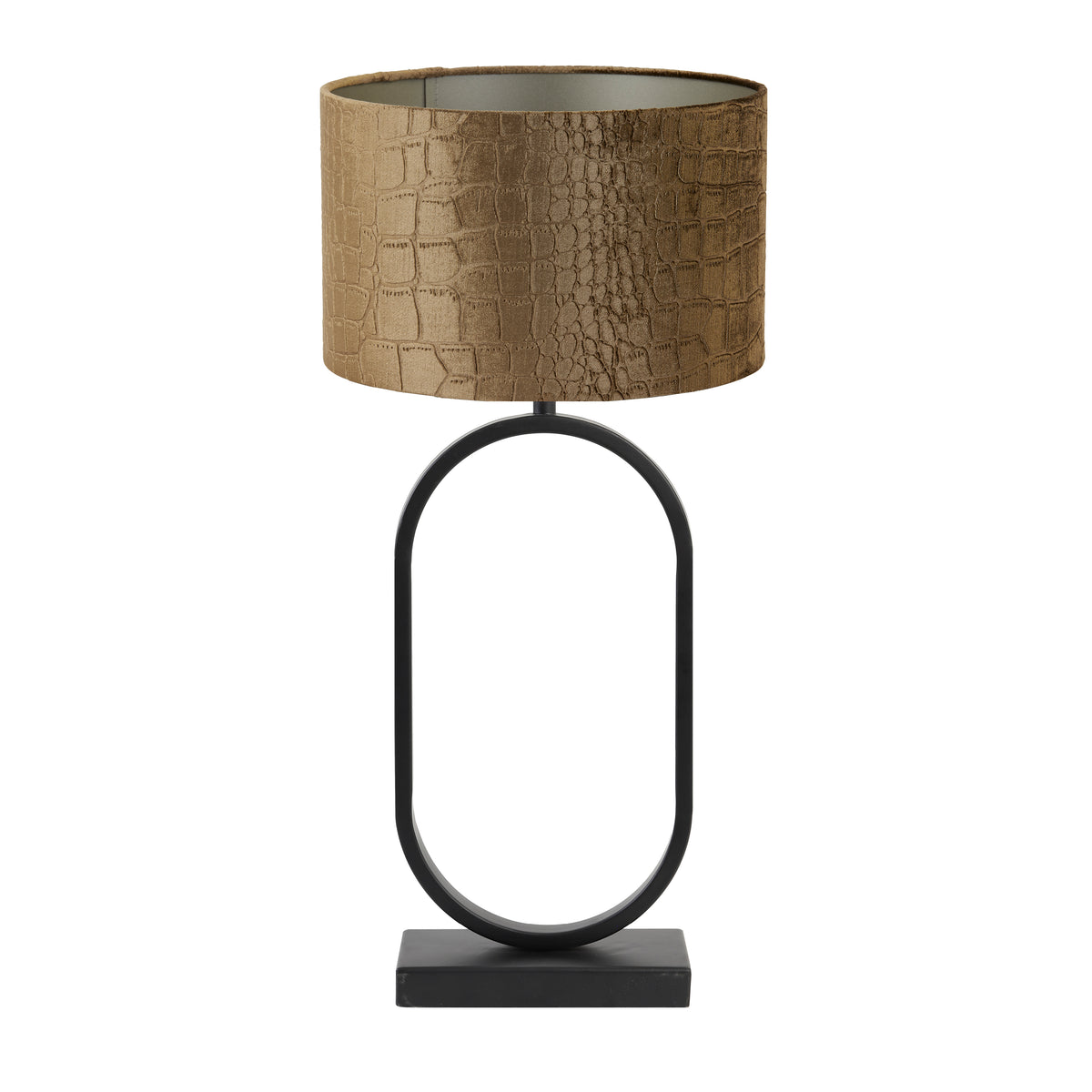Light & Living tafellamp Jamiri/Praya - zwart, bruin - 30x30x67cm