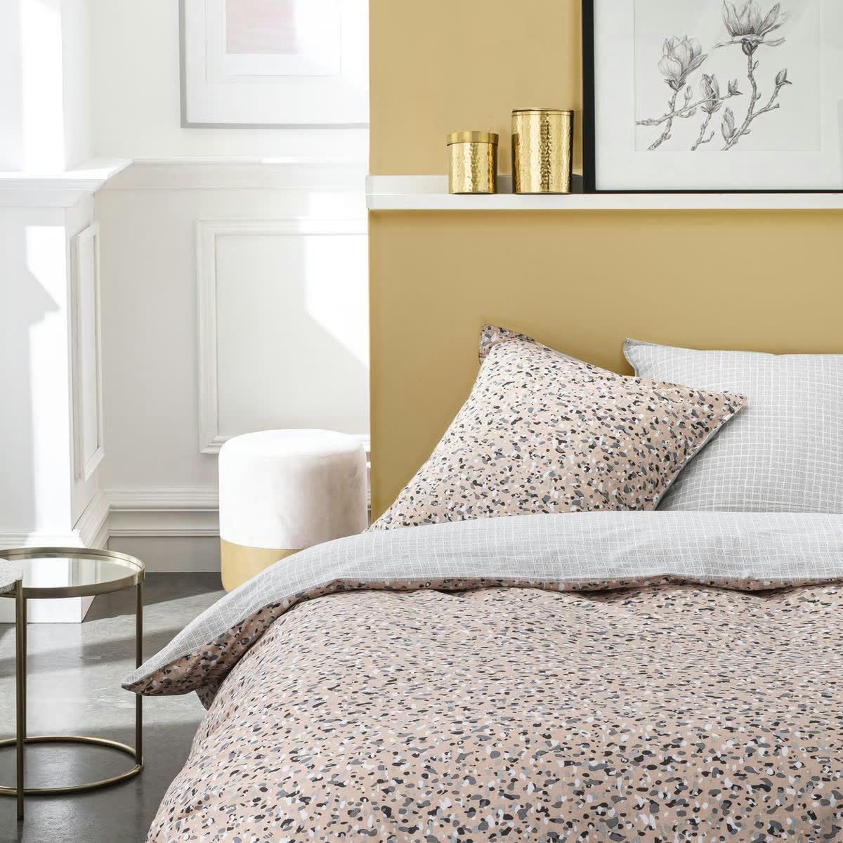 - Parure de lit en Polyester Rose 220x240 cm