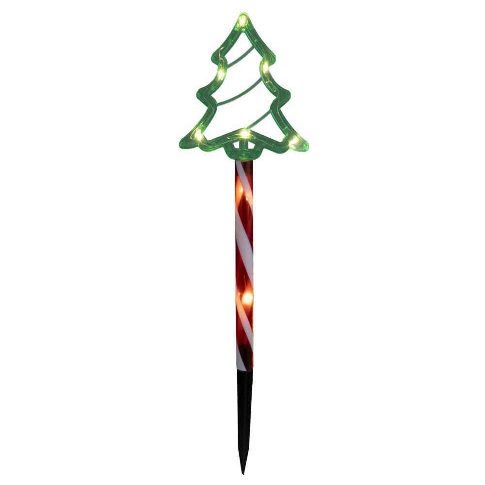 Décoration de No&euml;l à planter x6 lumineux 48LED étoile ou sapin H45cm (2 modèles)