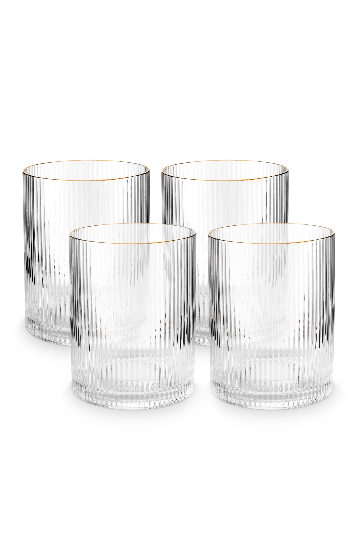 vtwonen Waterglazen - set van 4 - met Gouden Rand