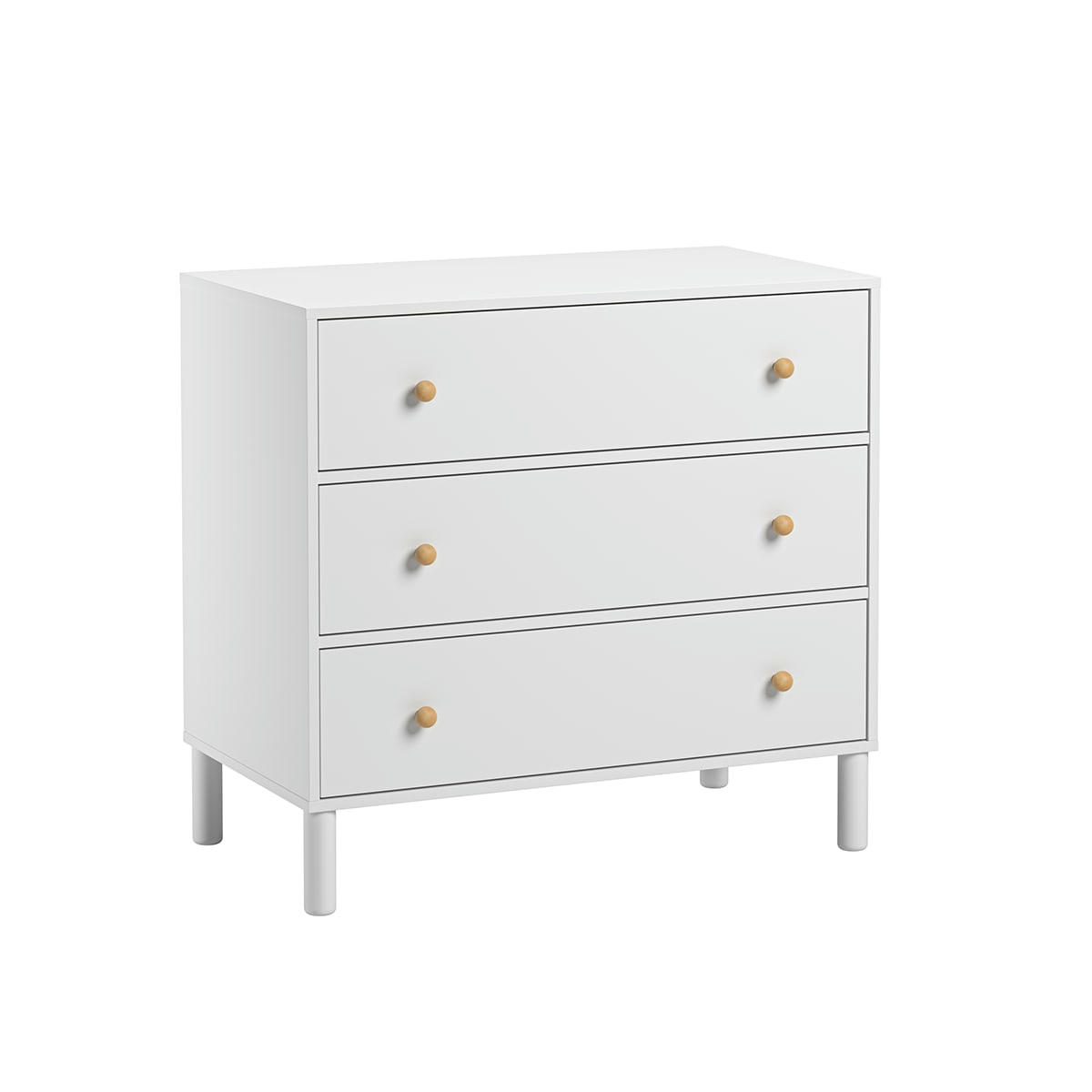 TELA - Commode 3 tiroirs blanc