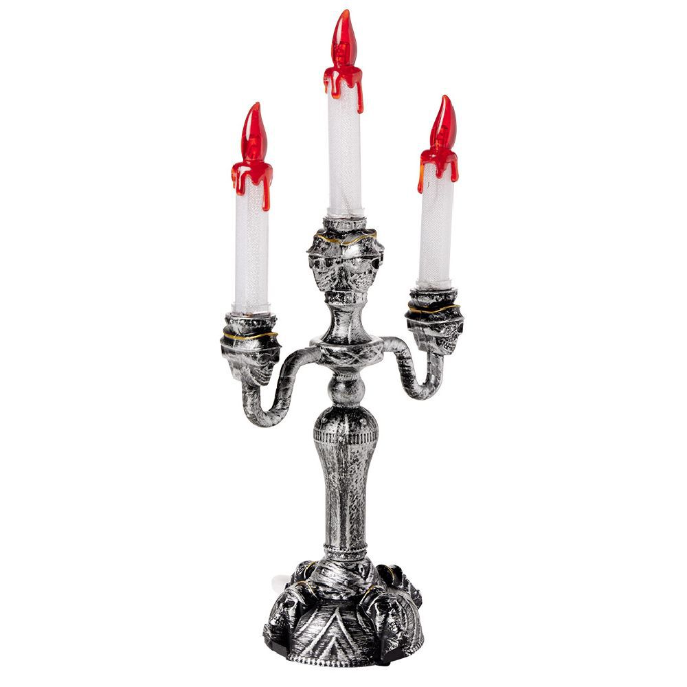 Chandelier Halloween lumineux 3 têtes LED L40cm