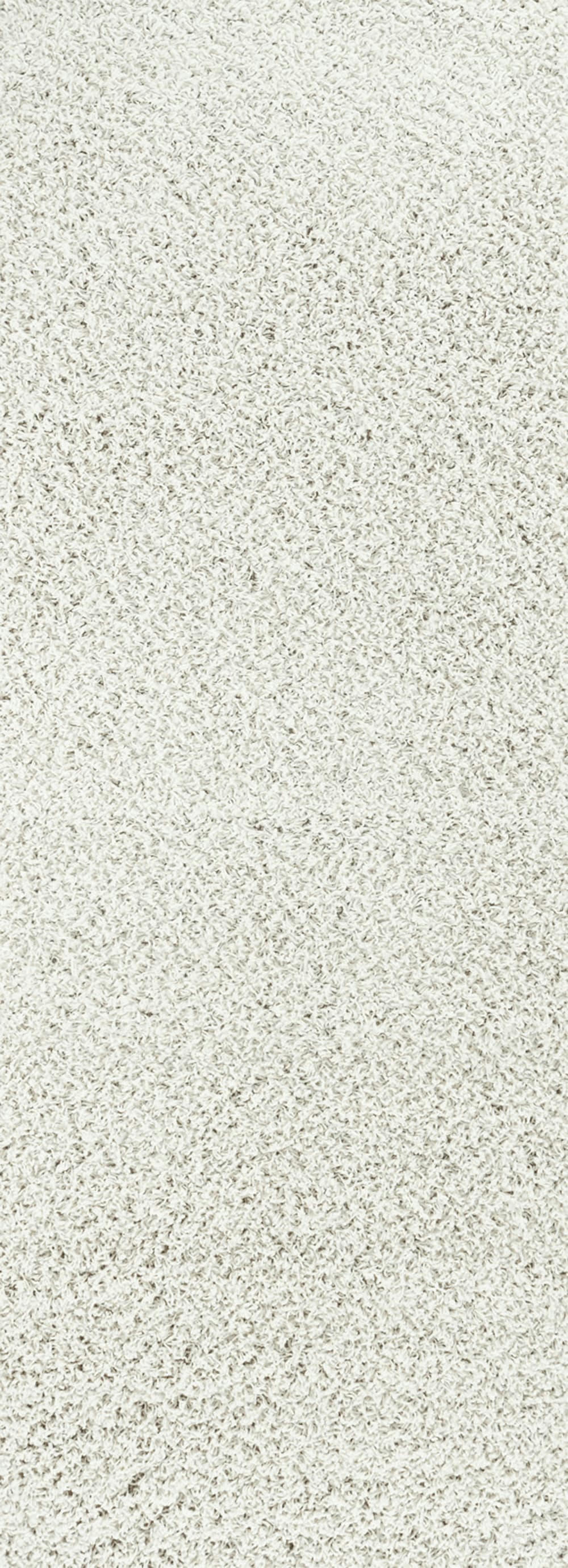 LILLY - Tapis de Couloir Shaggy Uni Chic Blanc 80x220