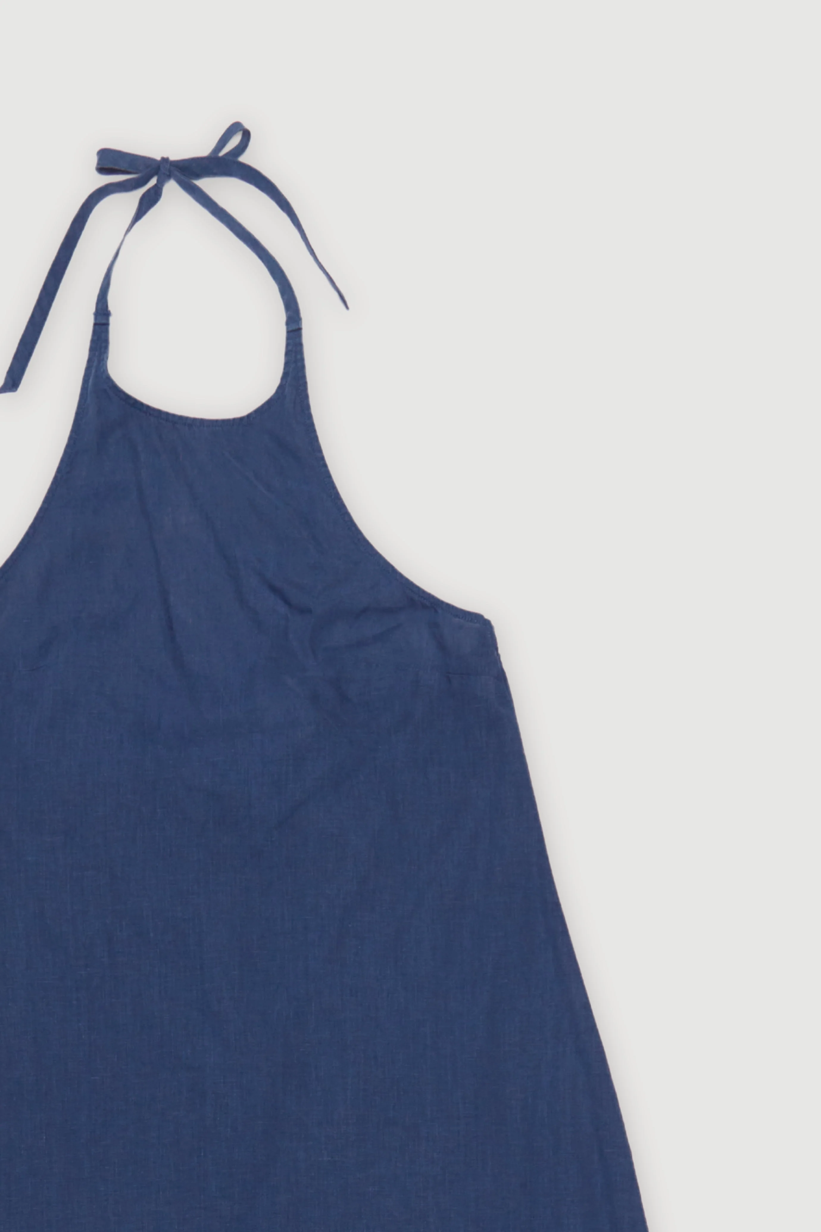 Re-Worn Womens Linen Halter Dress