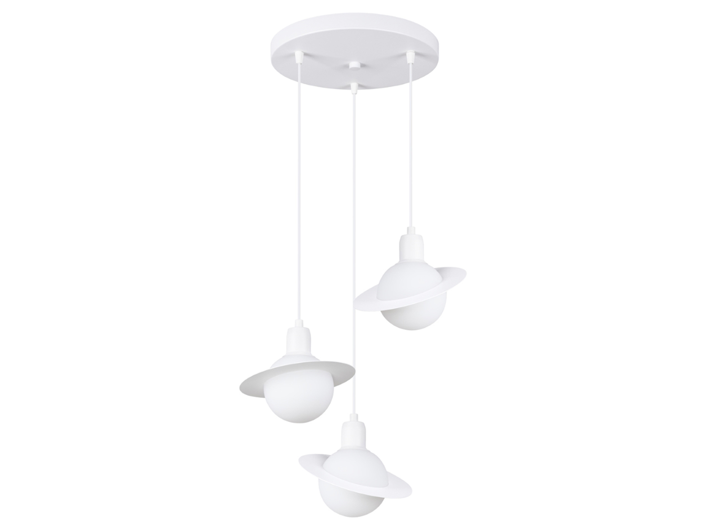 Lampa wisząca Hyperion 3-punktowa stalowa biała