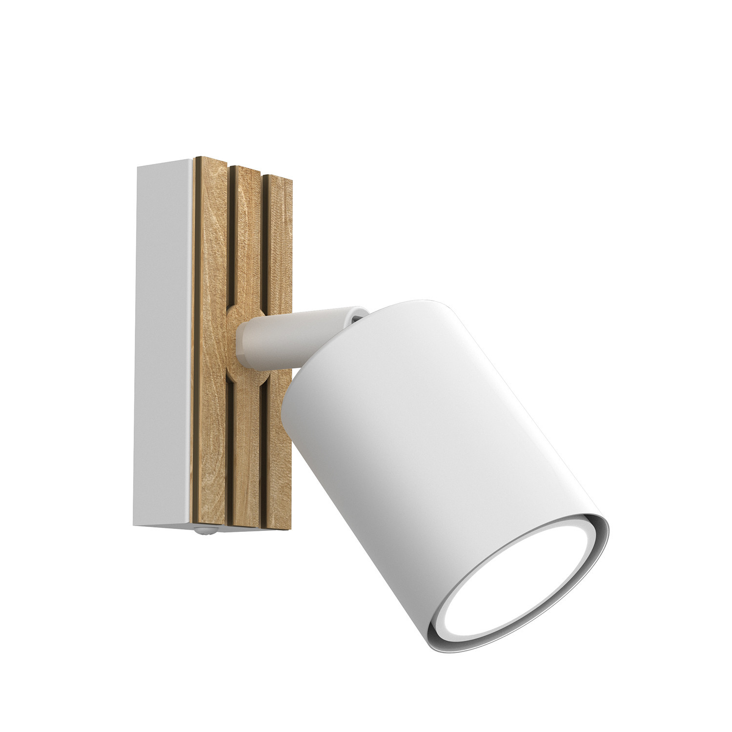 Spot prostokątny biały mat-jasne drewno Terra 1xGU10x8W IP20 Luminex