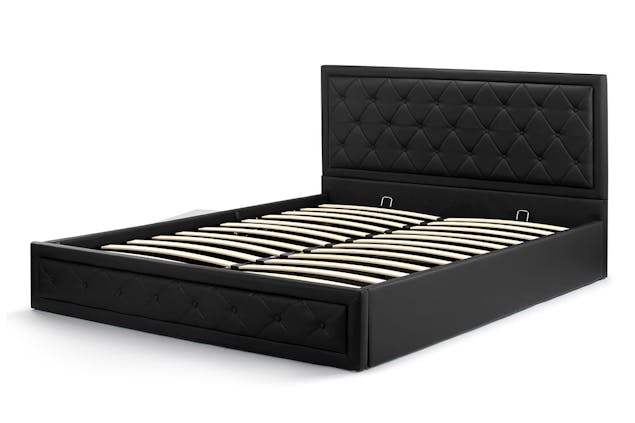 NNEKGE Winslow Gas Lift Bed Frame (Black)